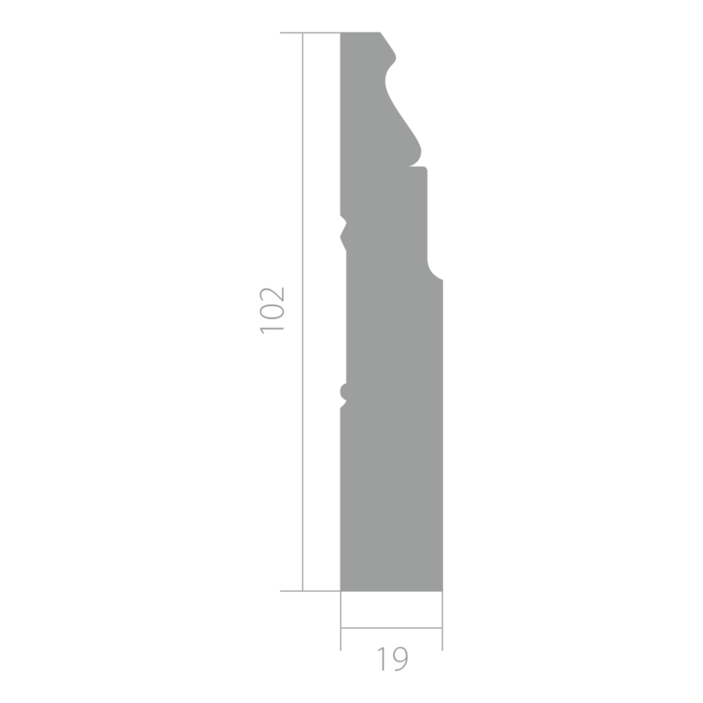 Плинтус ultrawood base 5032 i (2000 x 102 x 19 мм. )